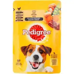 Вологий корм Pedigree для дорослих собак Курка і овочі в соусі 100 г