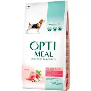 Сухий повнораціонний корм Optimeal для собак середніх порід зі смаком індички 1.5 кг