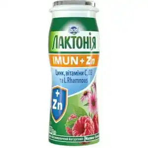 Напій Лактонія кисломолочний йогуртний Малина-ехінацея Imun+Zn 1.5% 100г