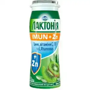 Напій Лактонія кисломолочний йогуртний Алое-ківі Imun+Zn 1.5% 100г