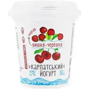 Йогурт Галичина Карпатський Вишня-черешня 2.2% 260 г
