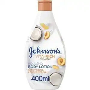 Лосьйон для тіла Johnson's Vita-Rich Релаксний з йогуртом, кокосом і екстрактом персика 250 мл