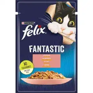 Корм для котів Felix Fantastic в желе з лососем 85 г