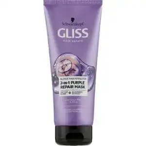 Маска для волосся Gliss Kur Blonde Hair Perfector 2-In-1 Purple для світлого волосся 200 мл
