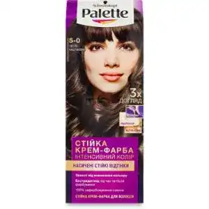 Крем-фарба для волосся Palette 5-0 світло-каштановий