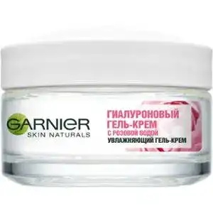 Гель-крем Garnier Skin Naturals Гіалуроновий зволожувальний з рожевою водою для обличчя 50 мл