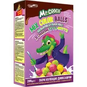 Сніданки сухі Mr. Croco Mix Color Balls зі смаком тутті-фрутті 200г