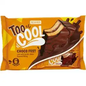 Тістечка бісквітні Roshen Too Cool Choco Fest глазуровані 6х45 г