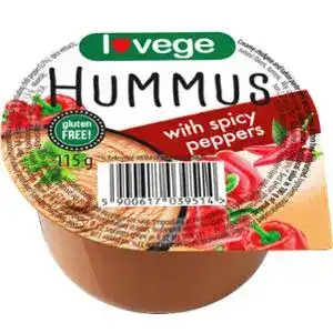 Хумус Lovege с острым перцем без глютена 115 г