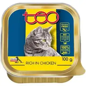 Паштет Teo для котів з м`ясом птиці 100 г