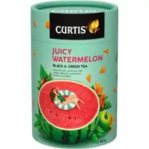 Чай Curtis Juicy Watermelon чорний та зелений мікс 80 г