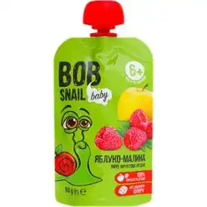 Пюре для детей Bob Snail Baby Яблоко-малина от 6 месяцев 90 г