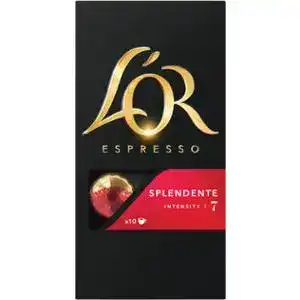 Кава L'OR Espresso Splendente натуральна смажена мелена у капсулах 10 шт по 5 г
