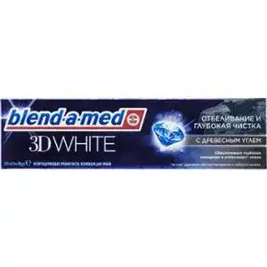 Зубна паста Blend-a-med 3D White з деревним вугіллям 100 мл