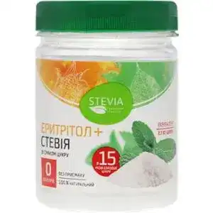 Солодкий екстракт Stevia з листя стевії + еритрітол 180 г