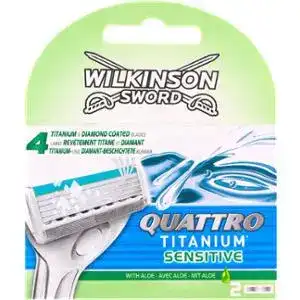 Картридж чоловічий Wilkinson Quattro Titanium Sensitive 2 шт