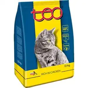 Сухий корм TEO для котів зі смаком птиці 1.5 кг