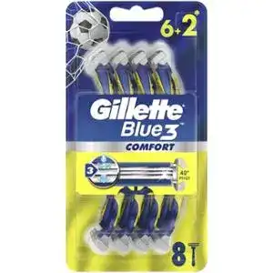 Одноразові верстати для гоління Gillette Blue 3 Comfort чоловічі 8 шт.