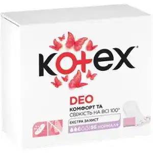 Прокладки Kotex Deo Normal Plus щоденні 56 шт