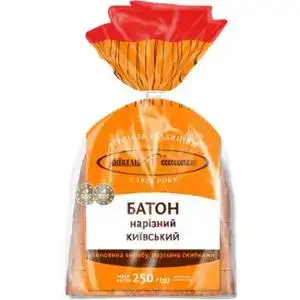 Батон Київхліб Київський пшеничний нарізний 250 г
