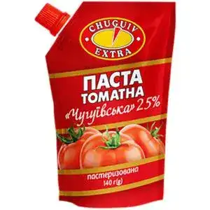 Томатна паста Чугуїв Екстра Чугуївська 25% 140 г