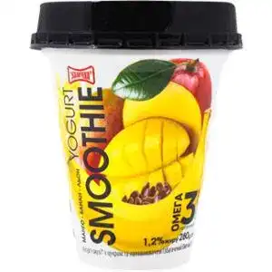 Йогурт Злагода Smoothie Манго-банан-льон 1.2% 280 г