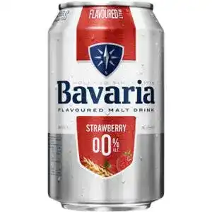 Пиво Bavaria Strawberry світле безалкогольне фільтроване 0% 0.33 л