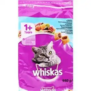 Корм Whiskas сухий для дорослих котів з тунцем 950 г