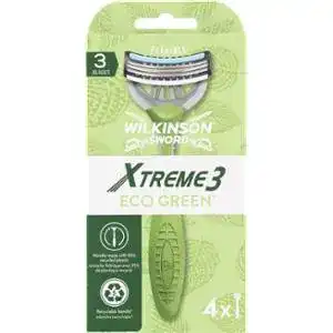 Станки Wilkinson Xtreme3 Sensitive Eco Green одноразові чоловічі 4 шт