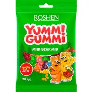 Цукерки Roshen Yummi Gummi Mini Bear Mix 70 г