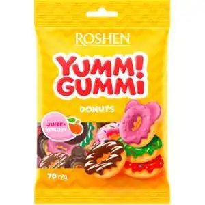 Цукерки Roshen Yummi Gummi Donuts 70 г
