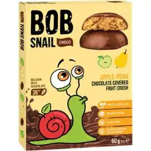 Цукерки Bob Snail яблучно-грушеві у молочному шоколаді 60 г