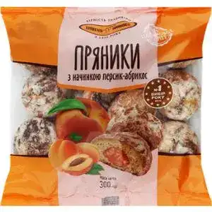 Пряники Київхліб з начинкою персик-абрикос 300 г
