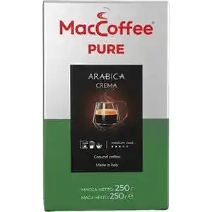 Кава мелена MacCoffee Arabica Crema Pure смажена натуральна 250 г
