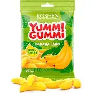 Конфеты желейные Roshen Yummi Gummi Banana 70г