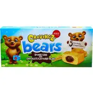 Тістечко Jouy&Co Cravings Bears бісквітне зі смаком шоколаду 225 г