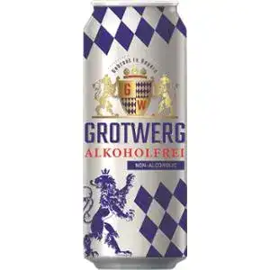 Пиво Grotwerg світле пастеризоване фільтроване безалкогольне 0.5 л