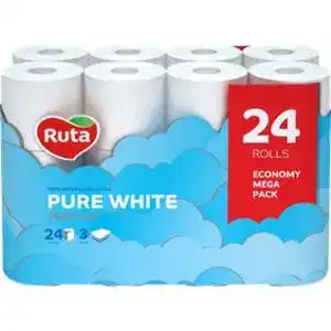 Туалетний папір Ruta Pure White 3 шари 24 шт