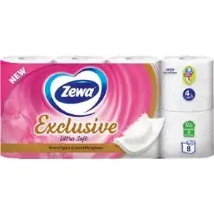Туалетний папір Zewa Exclusive Ultra Soft 4 шари 8 шт