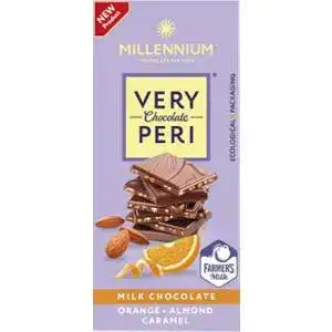 Шоколад Millennium Very Peri молочний мигдаль карамель цедра 85 г