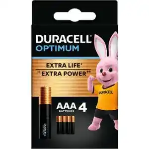 Батарейки Duracell Optimum AAA CEE GEN3 4 шт