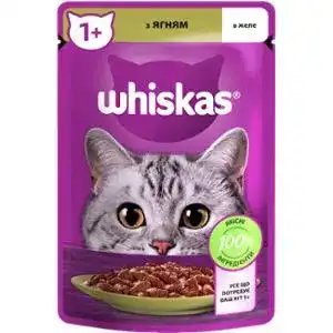 Корм для котів Whiskas Ягня в желе 85 г
