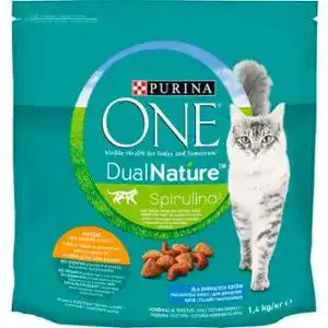 Сухий корм для котів Purina One DualNature зі cпіруліною 1.4 кг