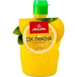 Сік лимона Akura концентрований 220 мл