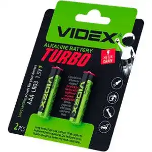 Батарейка Videx LR03/AAA Turbo лужна 2 шт