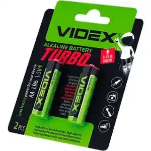 Батарейка Videx LR6/AA Turbo лужна 2 шт