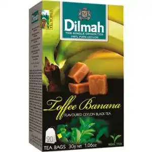 Чай Dilmah Toffee Banana чорний зі смаком іриски та банану 20 пакетів по 1.5 г