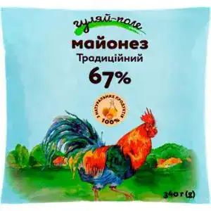 Майонез Гуляй-поле Традиційний 67% 340г