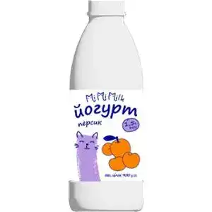 Йогурт Mimimilk Персик 1.5% 900 г