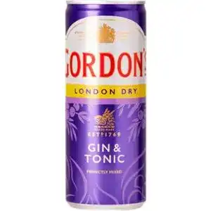 Напиток слабоалкогольный Gordon's Gin-Tonic 6,4% 250 мл